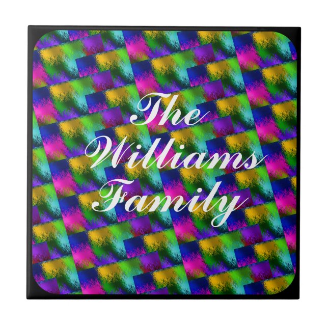 MONOGRAM STAINED GLAS KAKELPLATTA (Framsidan)