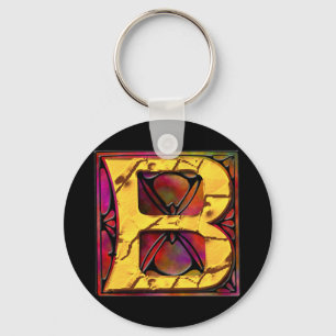 Monogram: Stainglass B Nyckelring