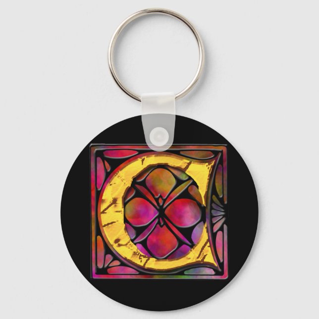 Monogram: Stainglass C Nyckelring (Framsida)
