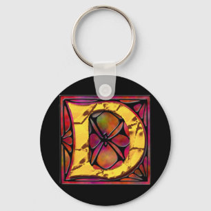 Monogram: Stainglass D Nyckelring
