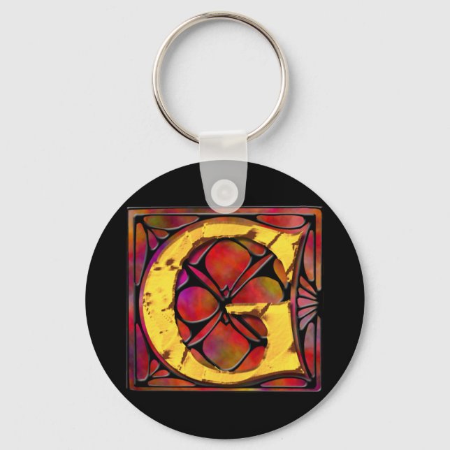 Monogram: Stainglass G Nyckelring (Framsida)