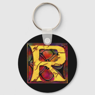 Monogram: Stainglass R Nyckelring
