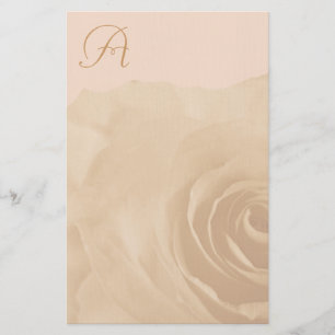 Monogram Stationery Faded Ro Brevpapper