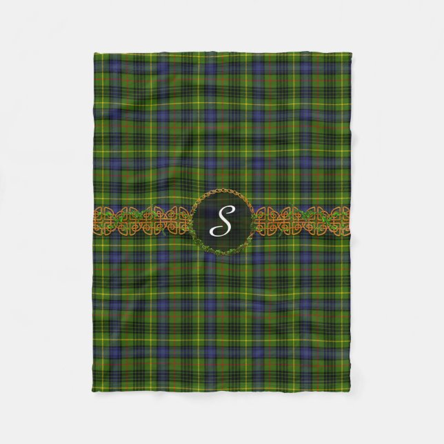 Monogram Stewart Hunting Tartan Fleecefilt (Framsidan)