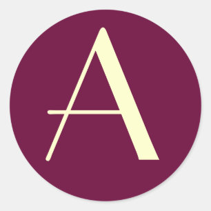 Monogram Stickers Runt Klistermärke