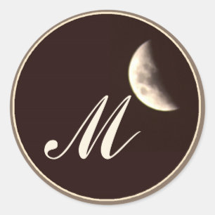 Monogram Stickers Runt Klistermärke