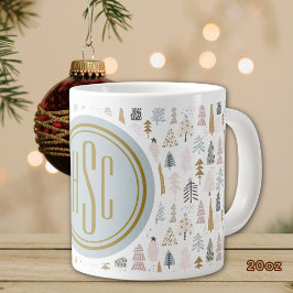 Monogram, Stor 0,6l Rustika Träd om Vinter Jumbo Mugg
