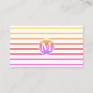 Monogram Stripes Mönster Sommar Visitkort