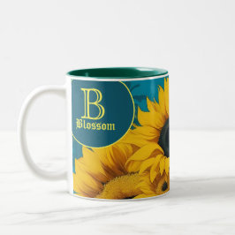 Monogram SunblommVincent Van Gogh Mugg
