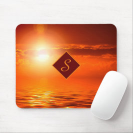 Monogram Sunset Orange Golden Himlar Sea of Guld Musmatta