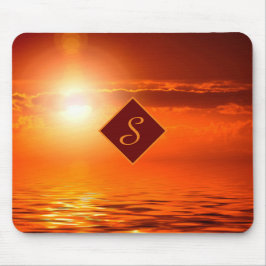 Monogram Sunset Orange Golden Himlar Sea of Guld Musmatta