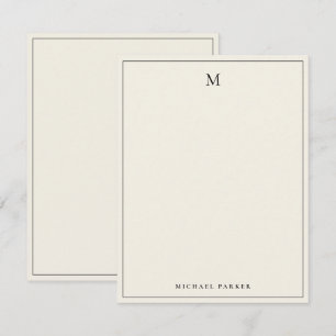 Monogram svart & Ecru professionell Tack Kort