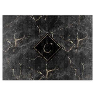 Monogram svart marmor