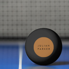 Monogram svart minimalistisk brun pingisboll