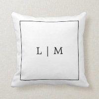Monogram Svart och Vitt Enkelt Klassiskt Minimalis