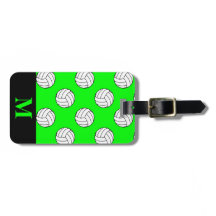 Monogram Svart/Vit Volleyboll, Limegrön