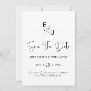 Monogram Svart & Vitt Spara Datum Datumet