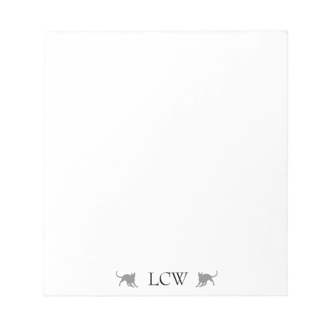 Monogram Svarta katter Anteckningsblock (Framsida)