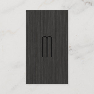 Monogram Svarta Struktur Visitkort