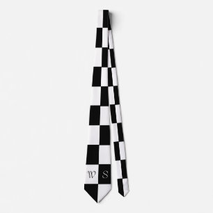 Monogram svartvit Trendig Snyggt Manar Slips