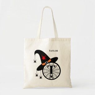 Monogram T Halloween-vinklingsspindlar ditt namn Tygkasse