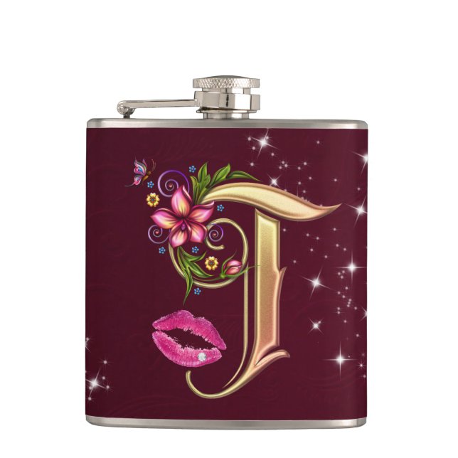 Monogram T Wrapped Flask, 6 oz. Fickplunta (Framsidan)