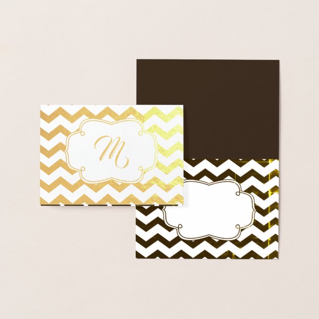 Monogram | TACK | Chevron Stipes Folierat Kort (Display)