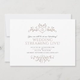 Monogram tan vit vigsel livestream QR-kod Meddelande