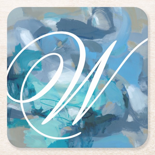 Monogram | Tangent Underlägg Papper Kvadrat (Framsidan)