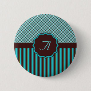 Monogram Tartan, Lt Teal Choc Brown Knapp