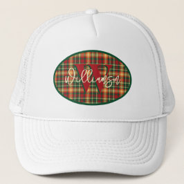 Monogram Tartan Orange Grönt Play Emblem Keps