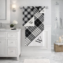 Monogram Tartan Play Bath Towel Set