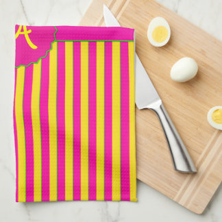 Monogram Tartan TOWEL, Tutti Frutti Gult Kökshandduk