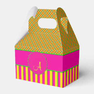 Monogram Tartan Tutti Frutti Gult FAVOR BOXES Presentaskar
