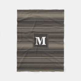 Monogram taupe rand fleecefilt