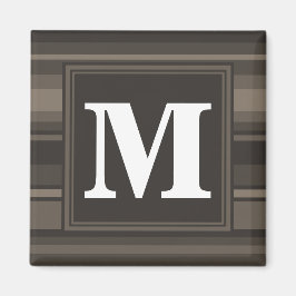 Monogram taupe rand magnet
