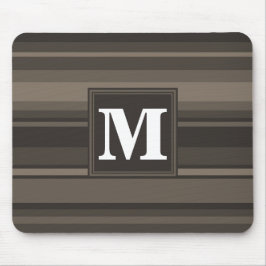 Monogram taupe rand musmatta