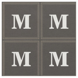 Monogram taupe rand tyg