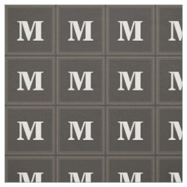 Monogram taupe rand tyg