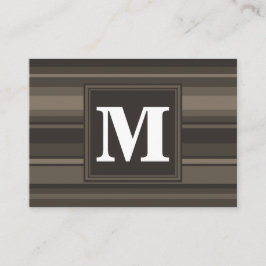 Monogram taupe rand visitkort