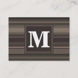Monogram taupe rand visitkort