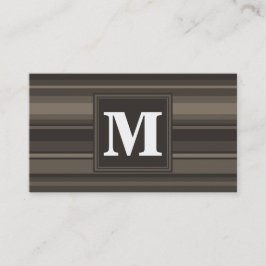 Monogram taupe rand visitkort