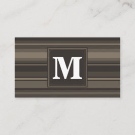 Monogram taupe rand visitkort