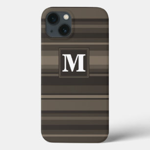Monogram taupe-ränder Case-Mate iPhone-fodral