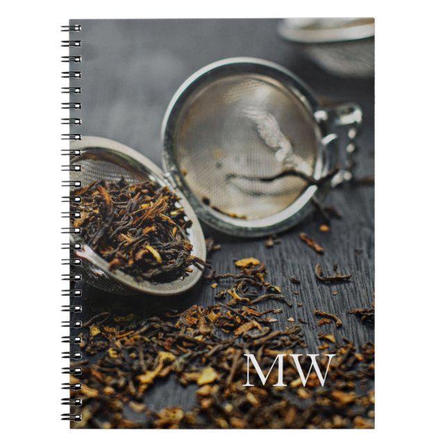 Monogram Tea Anteckningsbok Med Spiral (Framsidan)