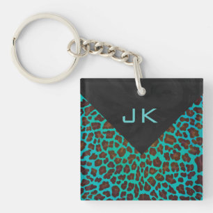 Monogram Teal och Brown Leopard