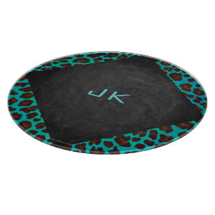 Monogram Teal och Brown Leopard