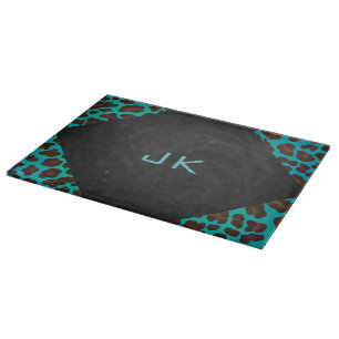Monogram Teal och Brown Leopard