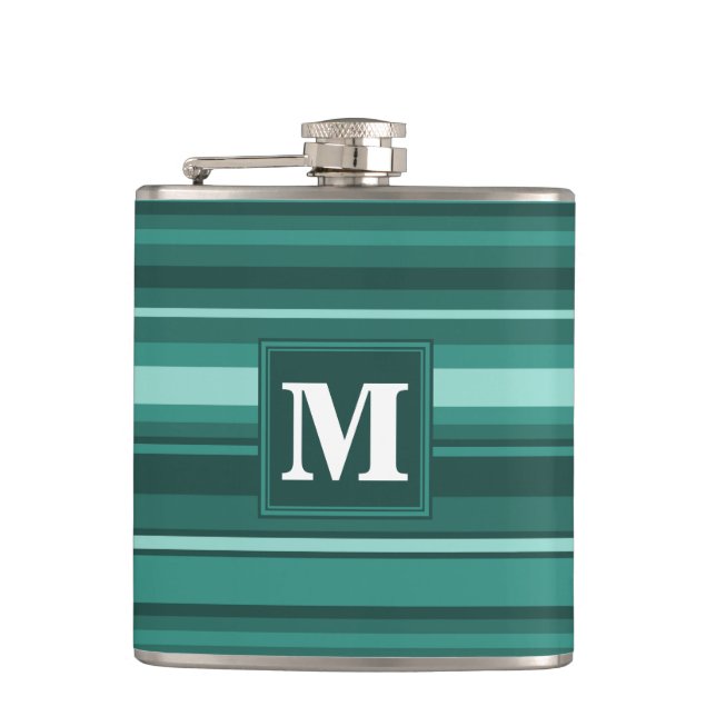 Monogram teal rand fickplunta (Framsidan)