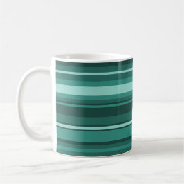 Monogram teal rand kaffemugg